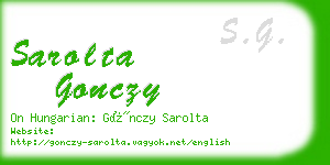 sarolta gonczy business card